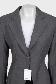 Gray wool jacket with tag