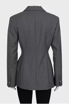 Gray wool jacket with tag