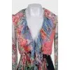 Long sleeve jumpsuit with floral print