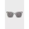 Transparent sunglasses with printed lenses