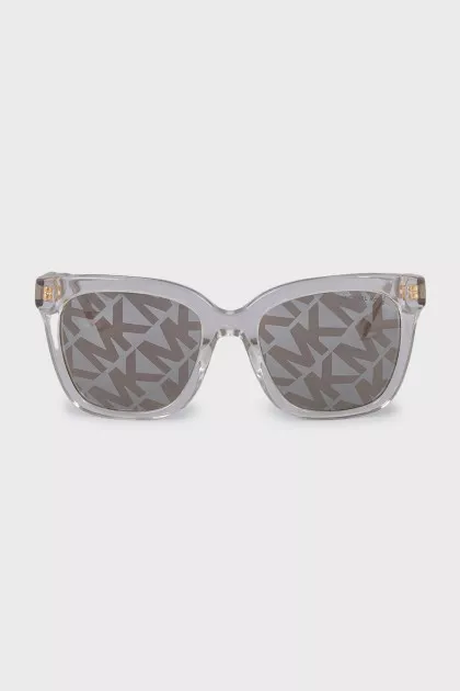 Transparent sunglasses with printed lenses