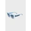 Blue sunglasses with signature print