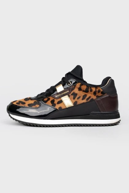 Leopard print sneakers