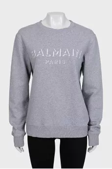 Gray sweatshirt with logo