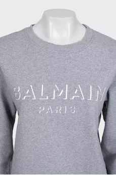 Gray sweatshirt with logo