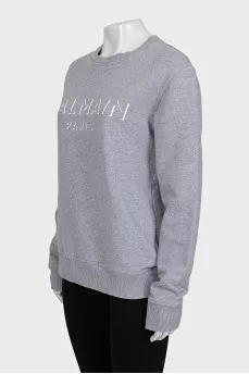 Gray sweatshirt with logo