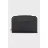 Men's black leather bag