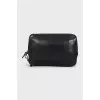 Men's leather bag with brand logo