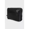 Men's leather bag with brand logo