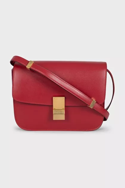 Classic Box red leather bag