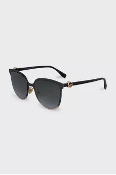 Black and gold wayfarer sunglasses