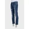 Men's blue ripped jeans