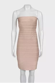 Beige bodycon dress