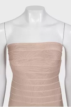 Beige bodycon dress
