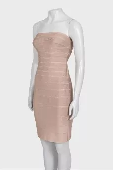Beige bodycon dress