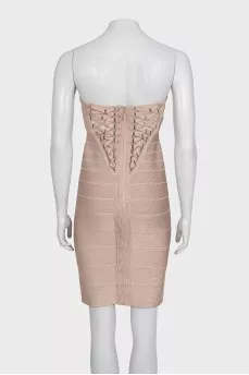 Beige bodycon dress