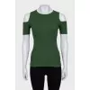 Green T-shirt with decoration
