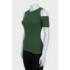 Green T-shirt with decoration