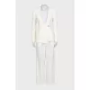 White fitted suit