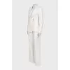 White fitted suit