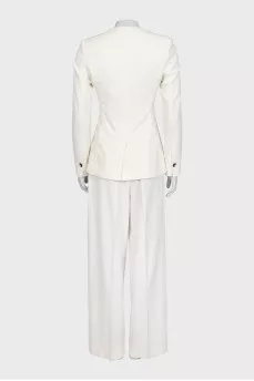 White fitted suit