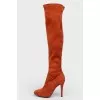 High Brown suede boots