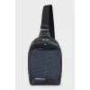 Men's black bag with logo