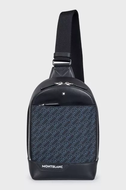 Men's black bag with logo
