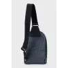 Men's black bag with logo
