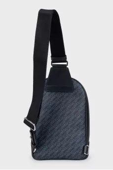 Men's black bag with logo