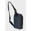 Men's black bag with logo