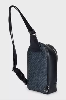 Men's black bag with logo