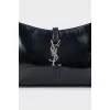 Black leather bag LE 5 À 7