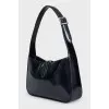 Black leather bag LE 5 À 7