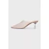 Transparent mules with heels