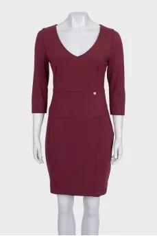 Fitted dress with side zipper