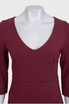 Fitted dress with side zipper