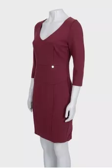 Fitted dress with side zipper
