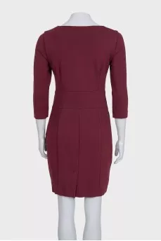 Fitted dress with side zipper
