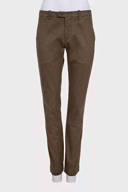 Dark green trousers