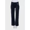 Blue velour suit with pants