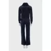 Blue velour suit with pants