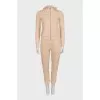 Beige fitted tracksuit