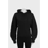Черное худи со стразами by Mugler x H&M