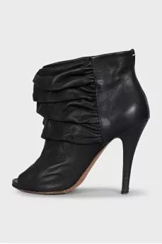 Dark blue high heel shoes