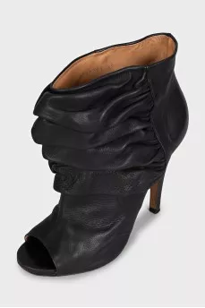 Dark blue high heel shoes