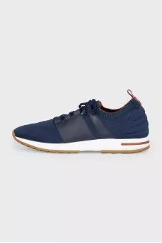 Men's blue sneakers with logo