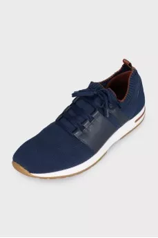 Men's blue sneakers with logo