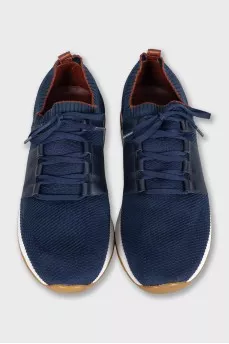 Men's blue sneakers with logo
