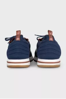 Men's blue sneakers with logo